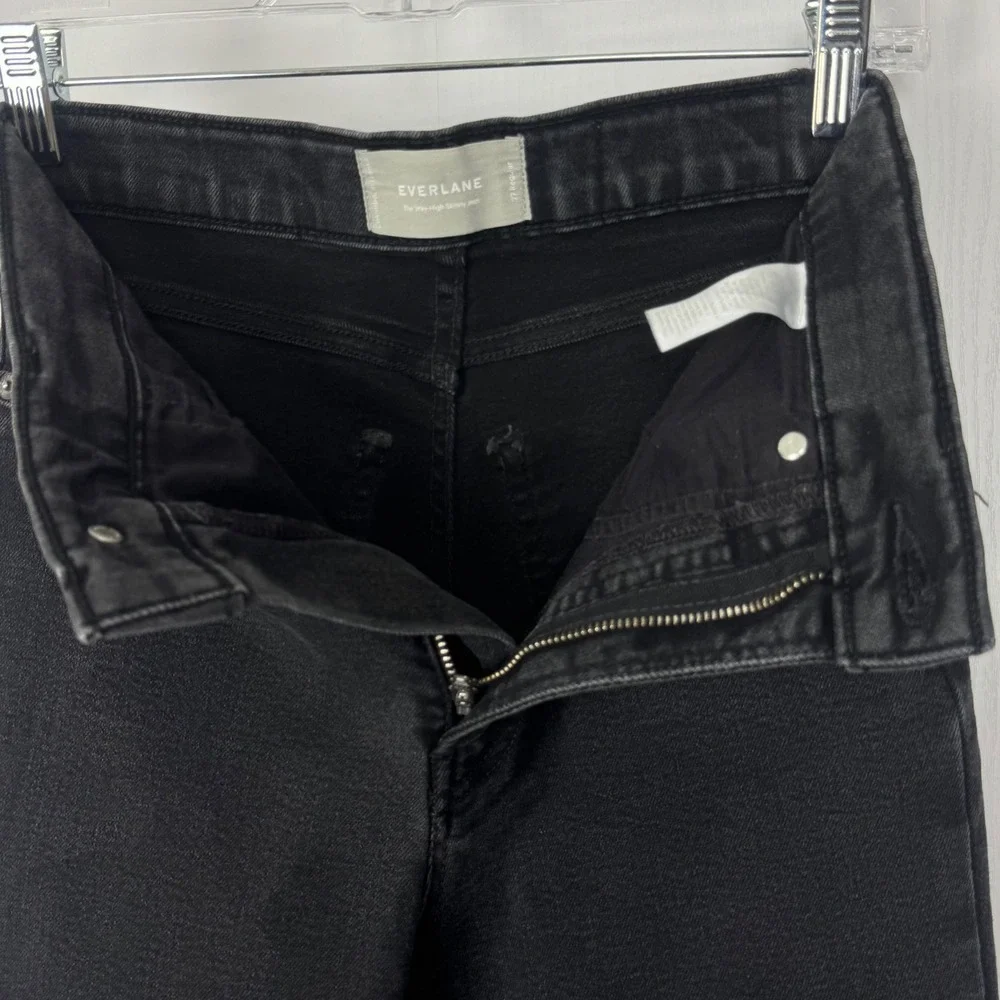 Everlane The Way High Skinny Jean Black‎ Wash Denim Women's Size 27 Regular